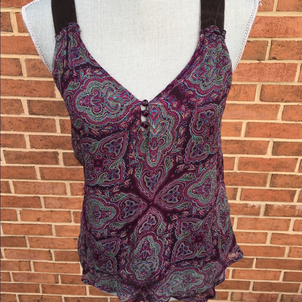 Anthro Paisley print tank